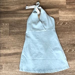 Princess Polly Lifehouse Denim Halter Dress